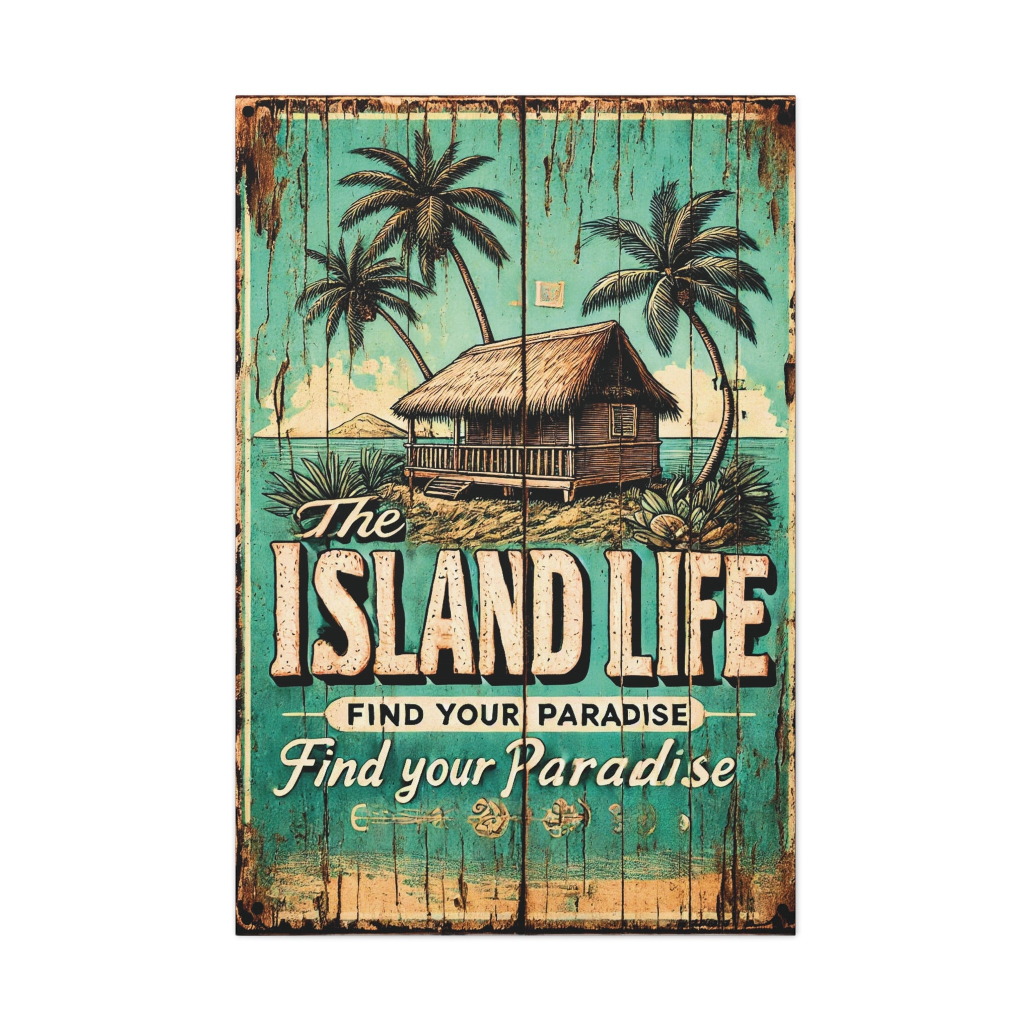 Island Life Canvas Wall Art – Bring Tropical Paradise to Your Space Matte Canvas, Stretched, 1.25"