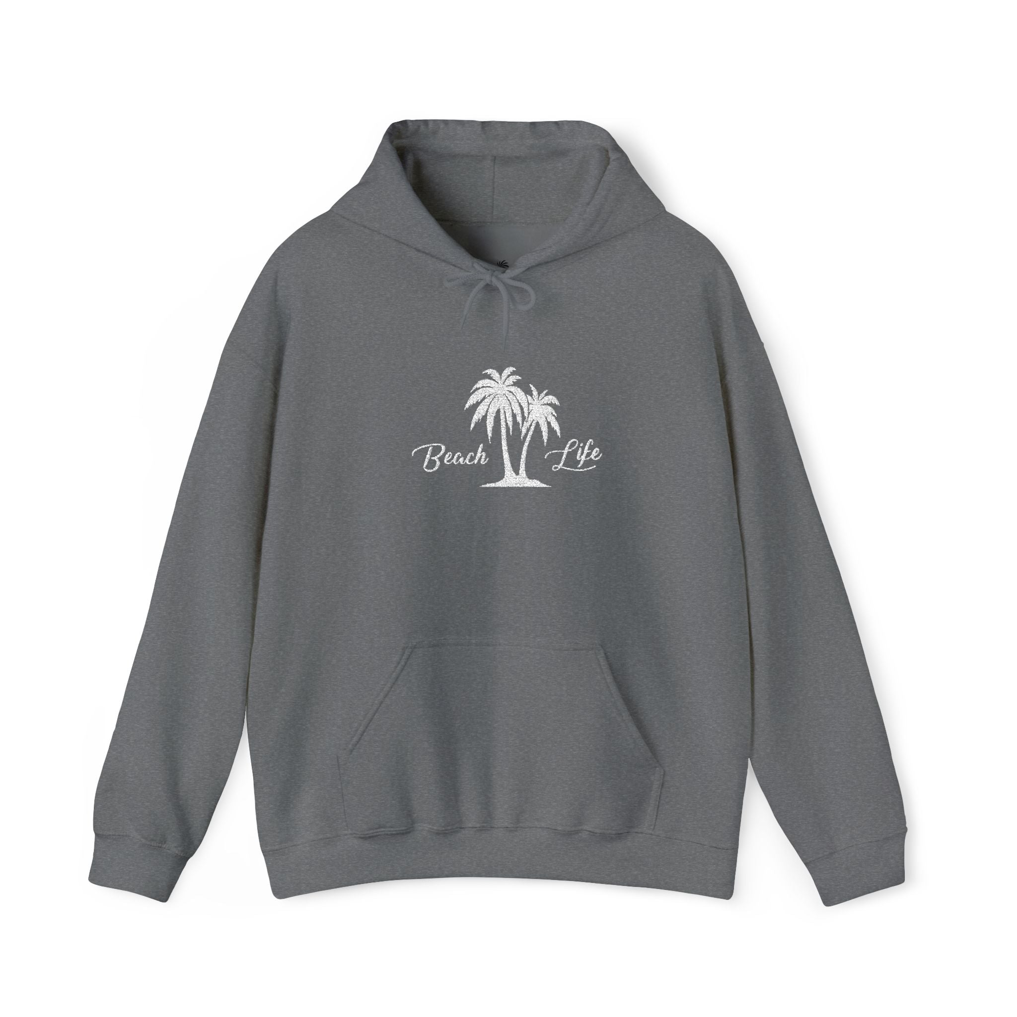 Beach Life Embroidered Hoodie Heavy Blend™ Hooded Sweatshirt