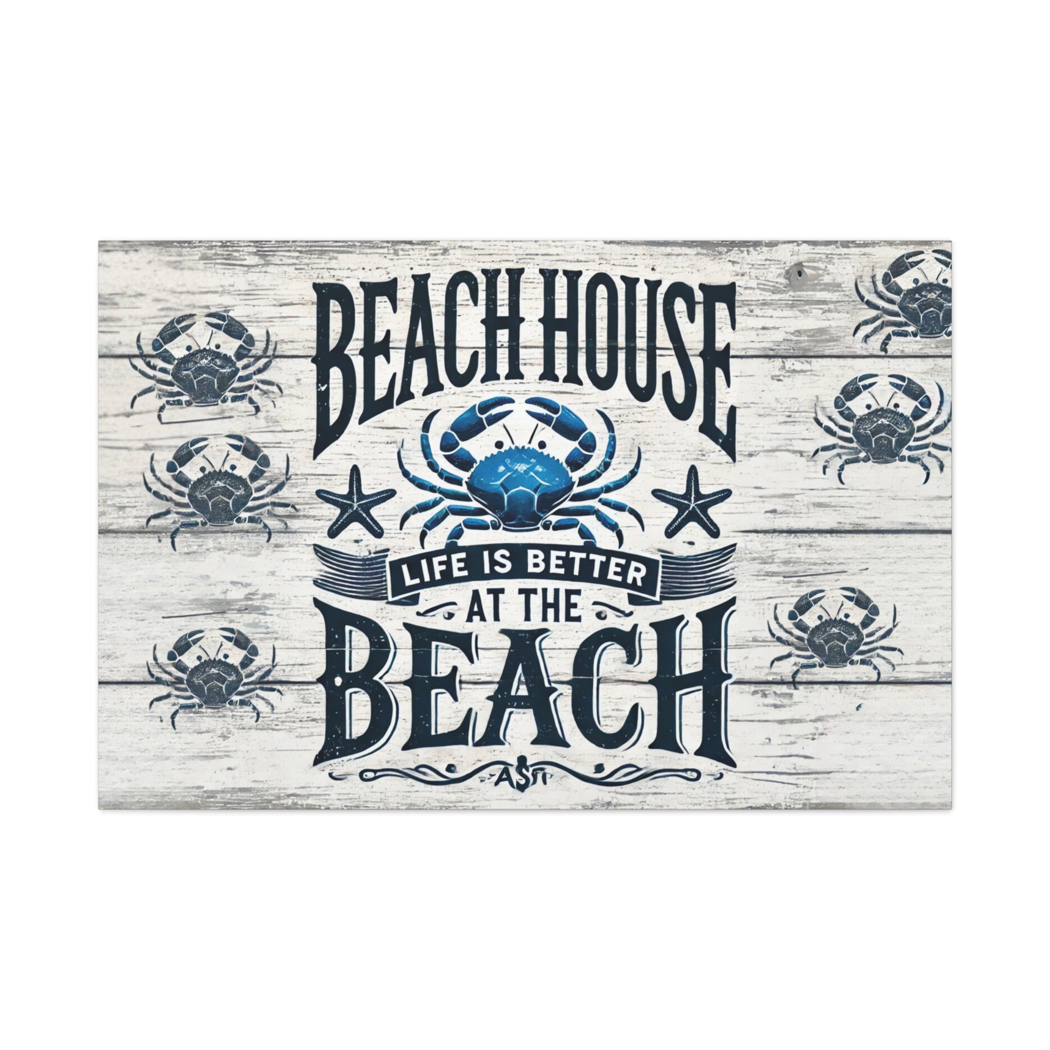 Rustic "Beach House" Canvas Art – Seaside Style Made Simple Matte Canvas, Stretched, 1.25"