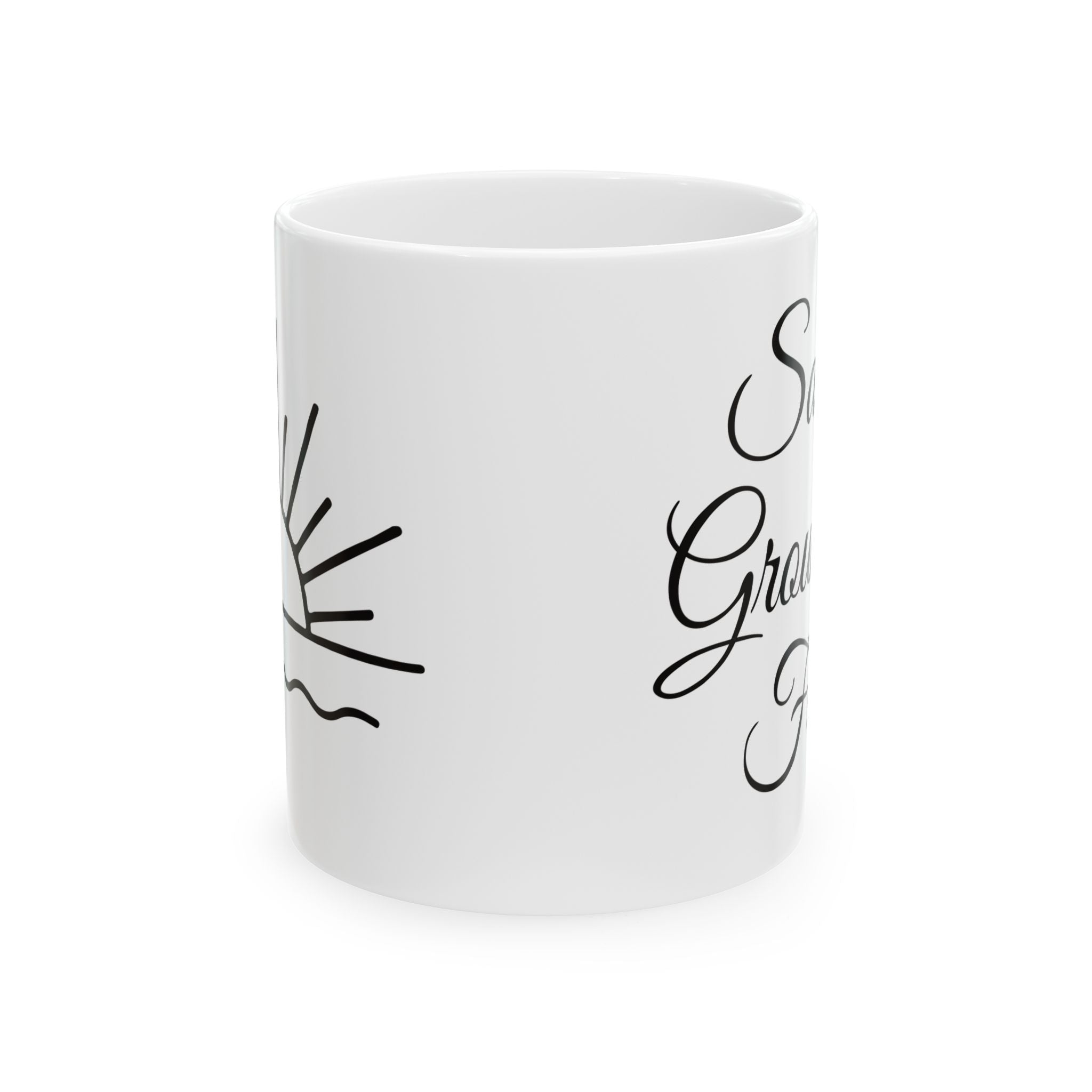 Salty. Grounded. Free. — Morning Ceramic Mug, (11oz, 15oz)
