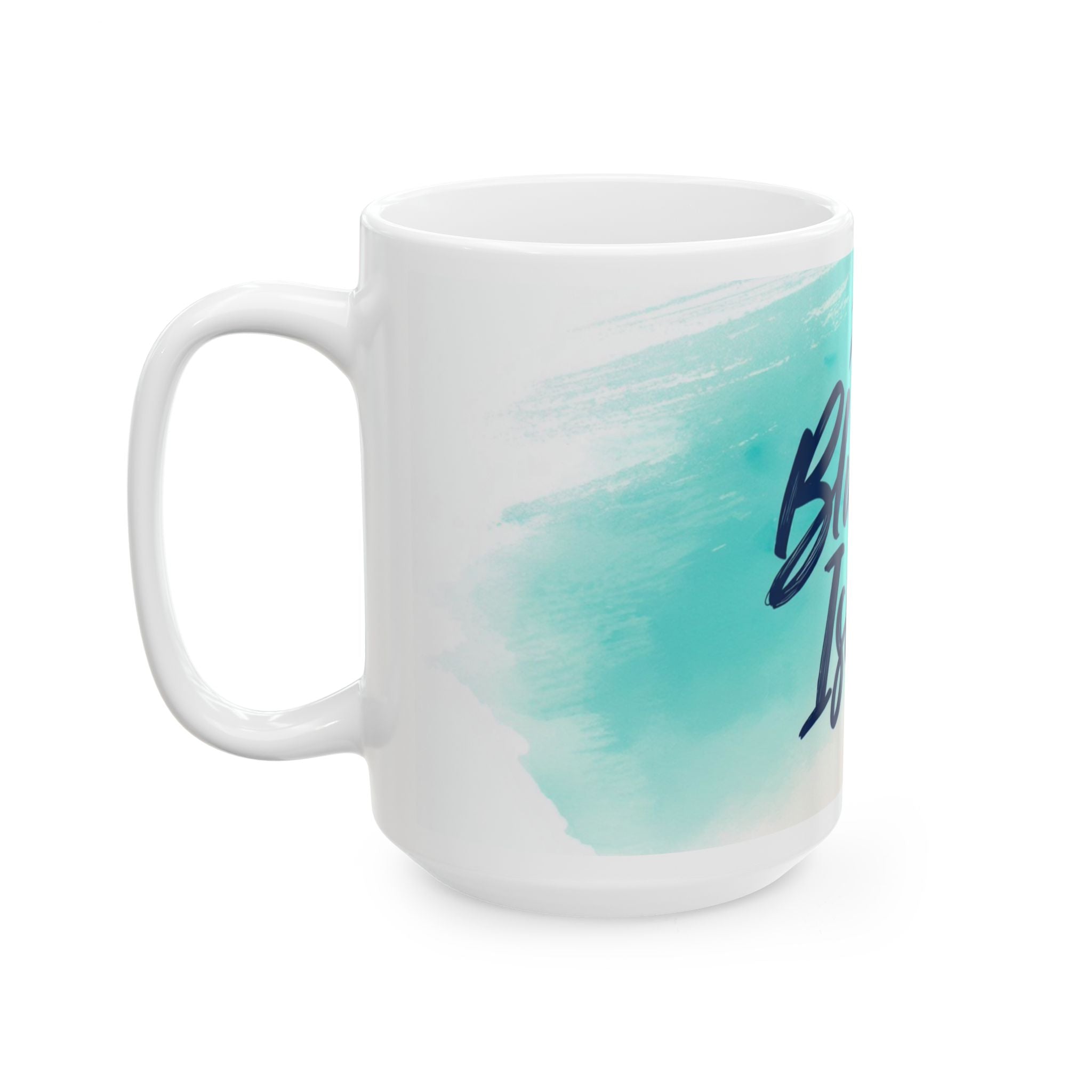 Blue Bay Island Mug – Anchor Your Morning, Island Style (11oz, 15oz)
