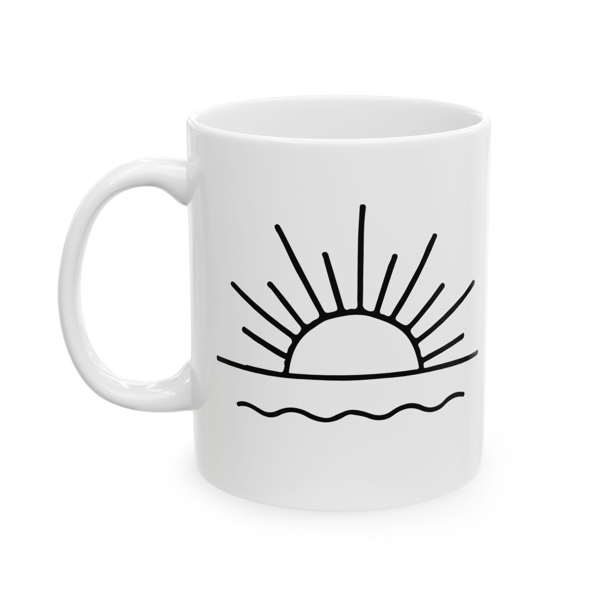Salty. Grounded. Free. — Morning Ceramic Mug, (11oz, 15oz)
