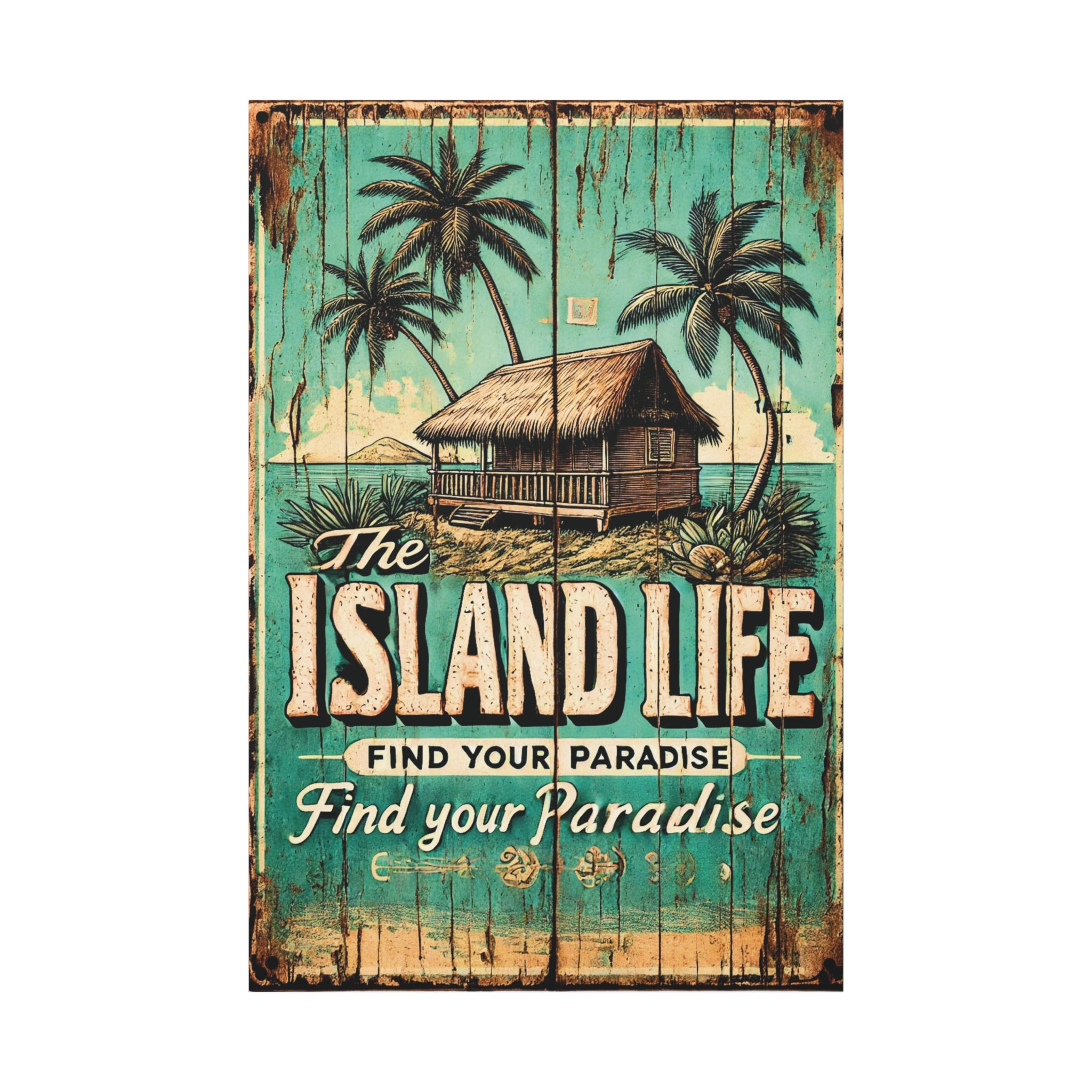 Island Life Canvas Wall Art – Bring Tropical Paradise to Your Space Matte Canvas, Stretched, 1.25"
