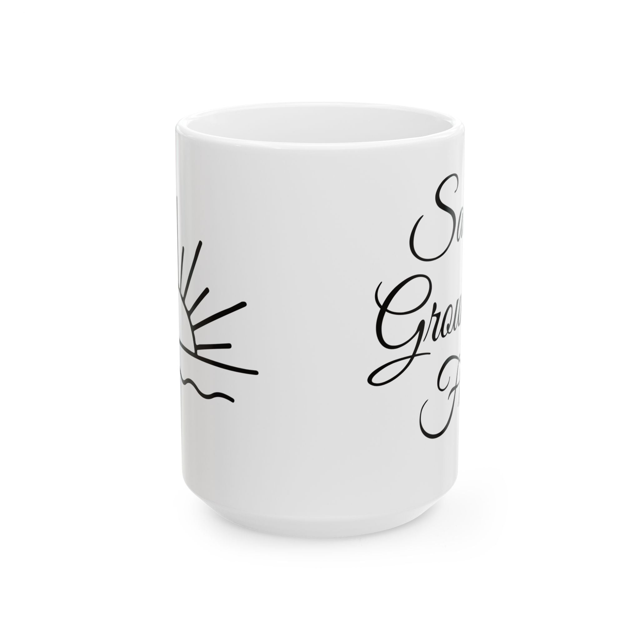 Salty. Grounded. Free. — Morning Ceramic Mug, (11oz, 15oz)