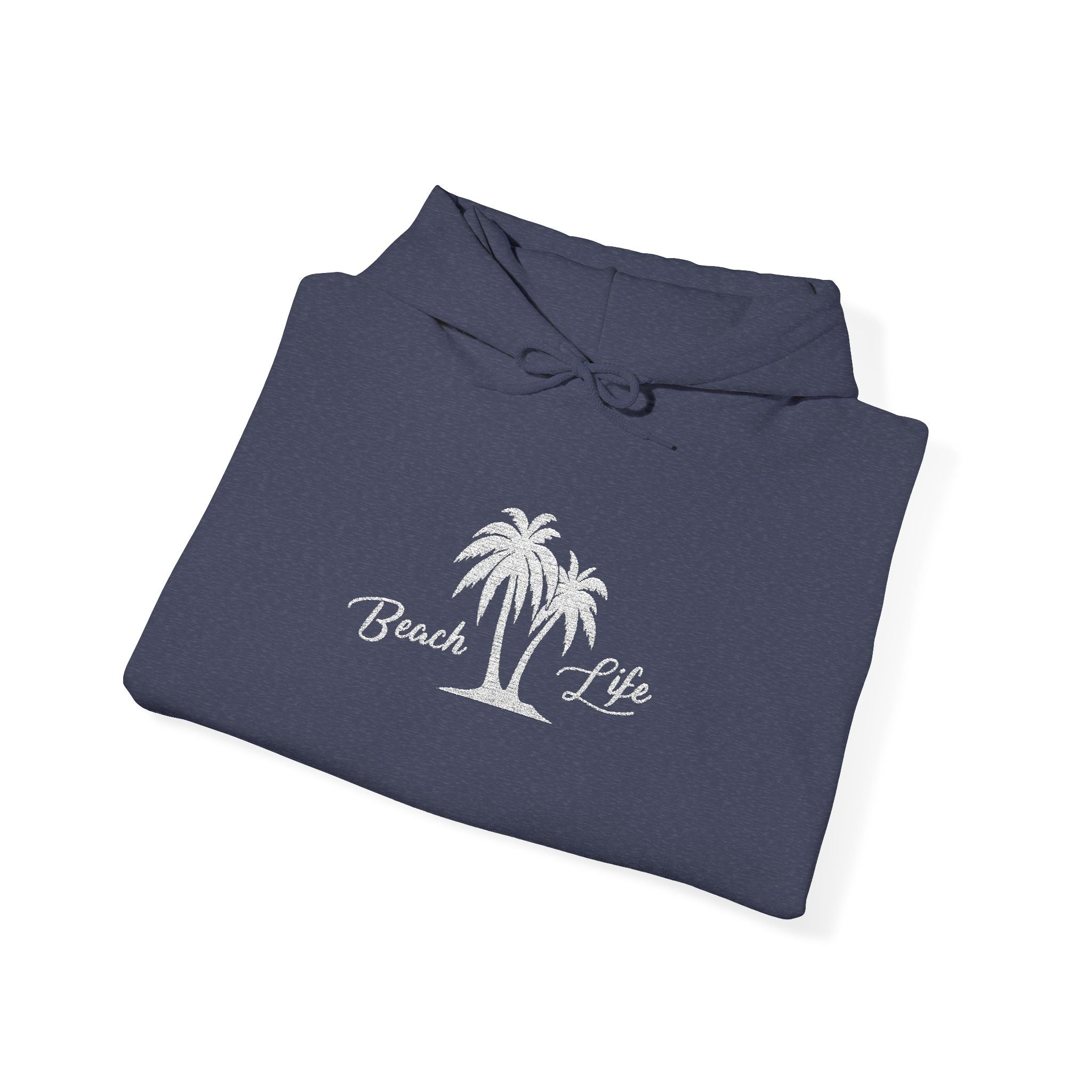 Beach Life Embroidered Hoodie Heavy Blend™ Hooded Sweatshirt