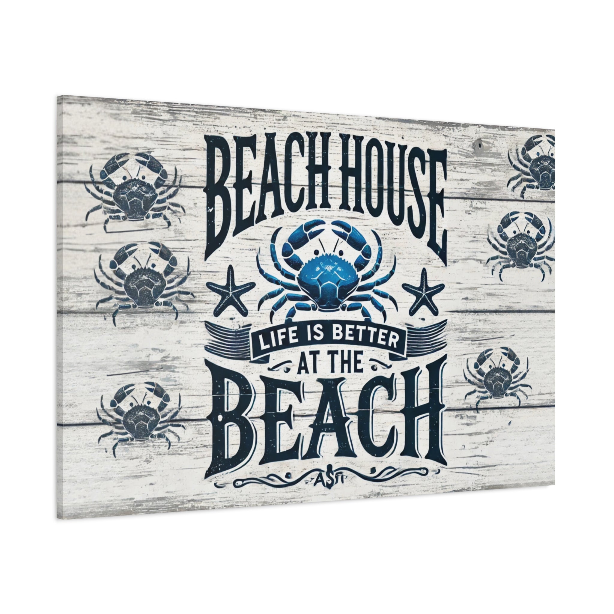Rustic "Beach House" Canvas Art – Seaside Style Made Simple Matte Canvas, Stretched, 1.25"