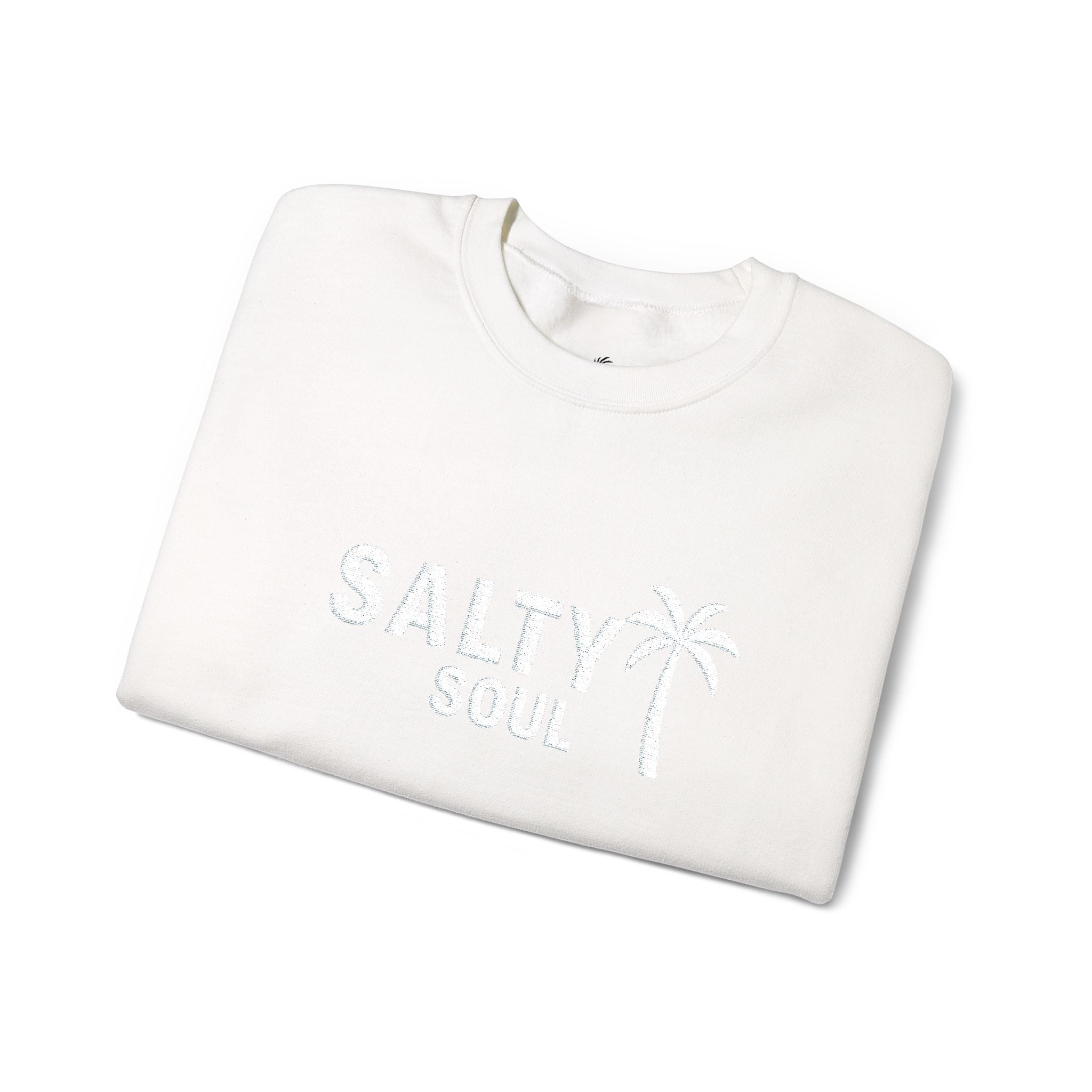 Salty Soul – Women’s Embroidered Sweatshirt Heavy Blend™ Crewneck Sweatshirt
