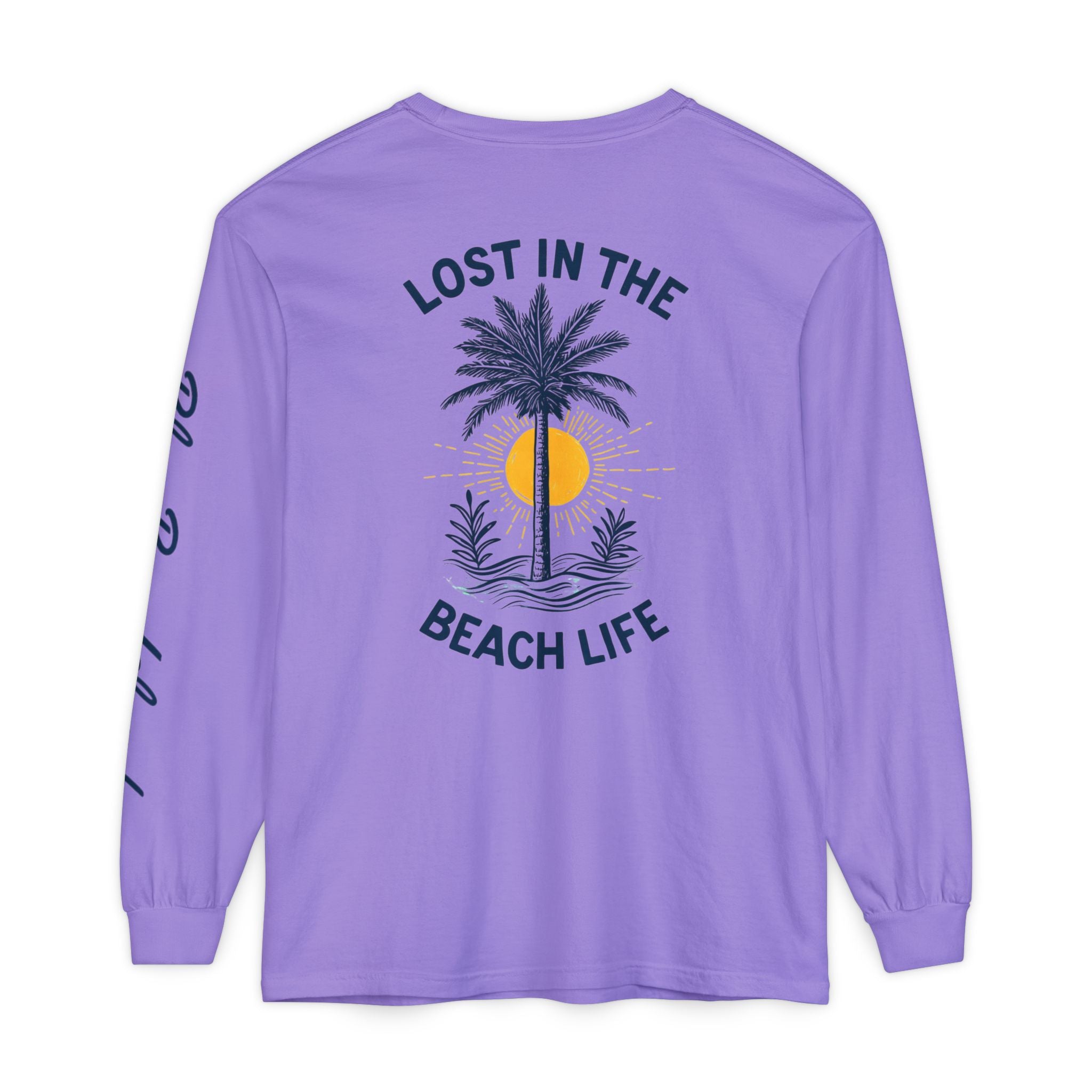 Lost in the Beach Life Long Sleeve Tee Garment-dyed Long