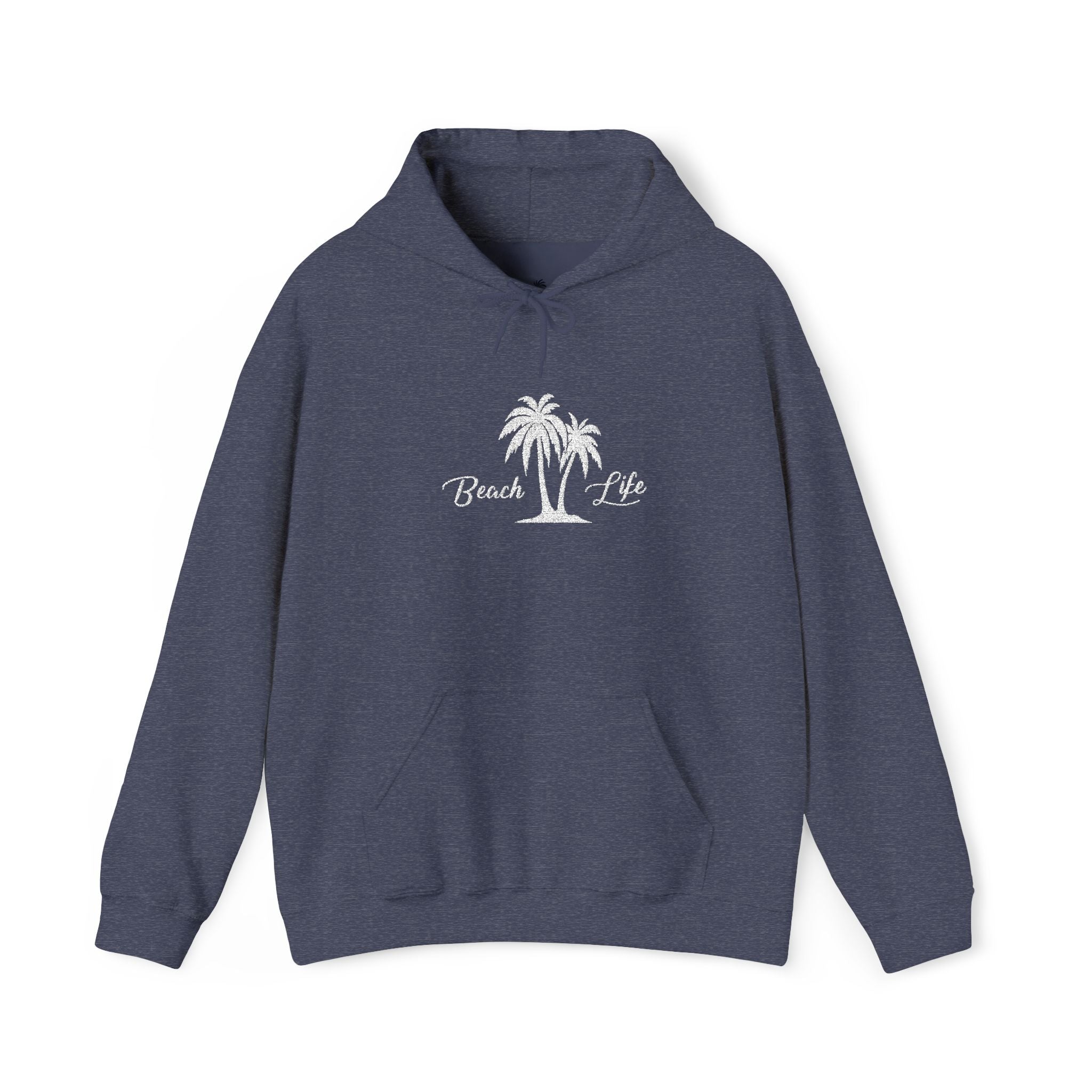 Beach Life Embroidered Hoodie Heavy Blend™ Hooded Sweatshirt