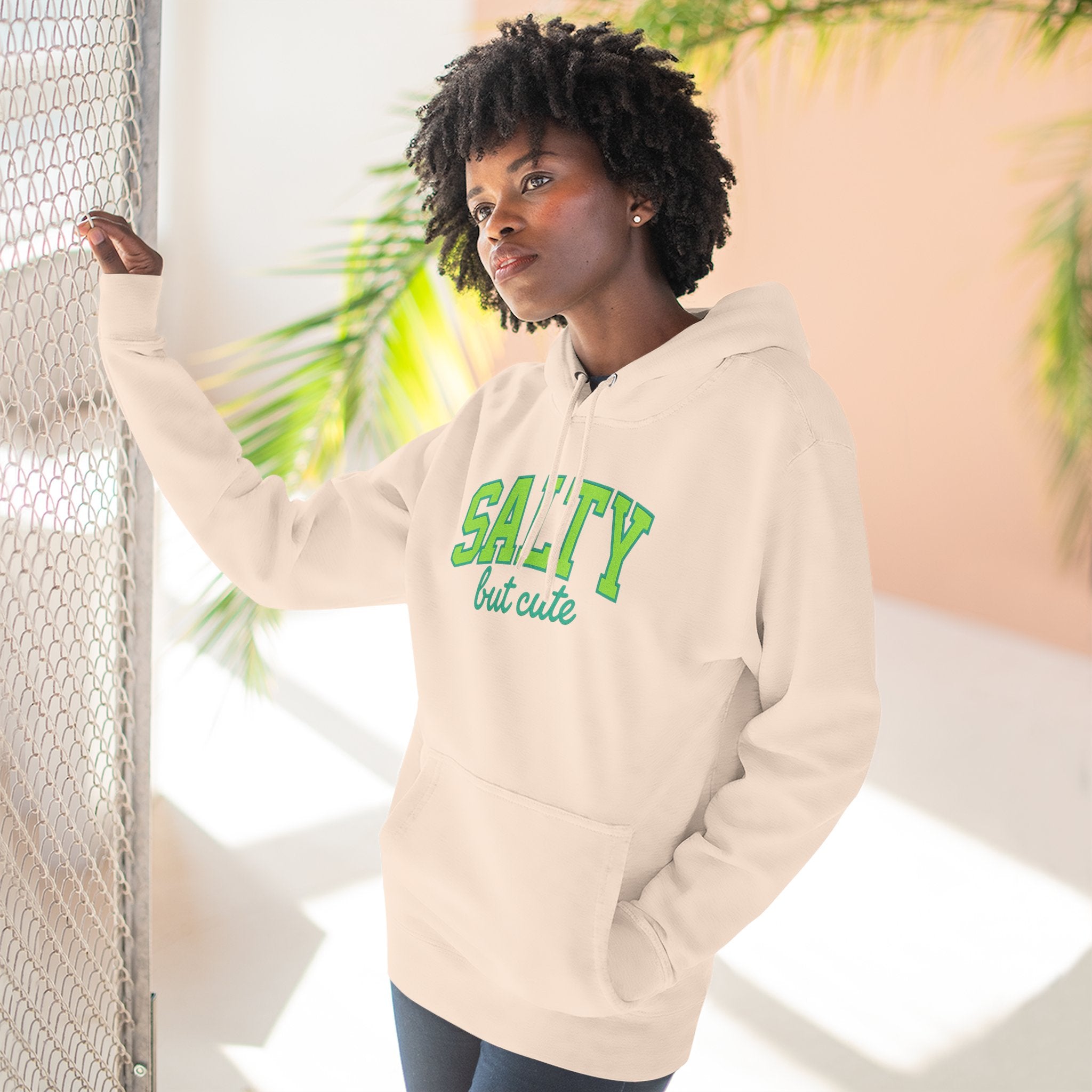 Salty but Cute – Women’s Premium Fleece Pullover Hoodie