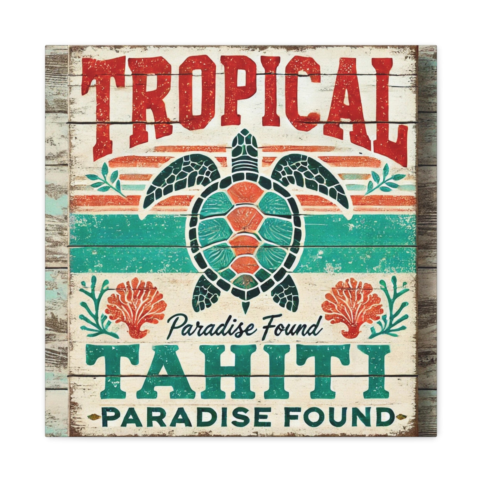 Bring Tahiti’s Tranquil Beauty Home with "Paradise Found" Wall Art Matte Canvas, Stretched, 1.25"
