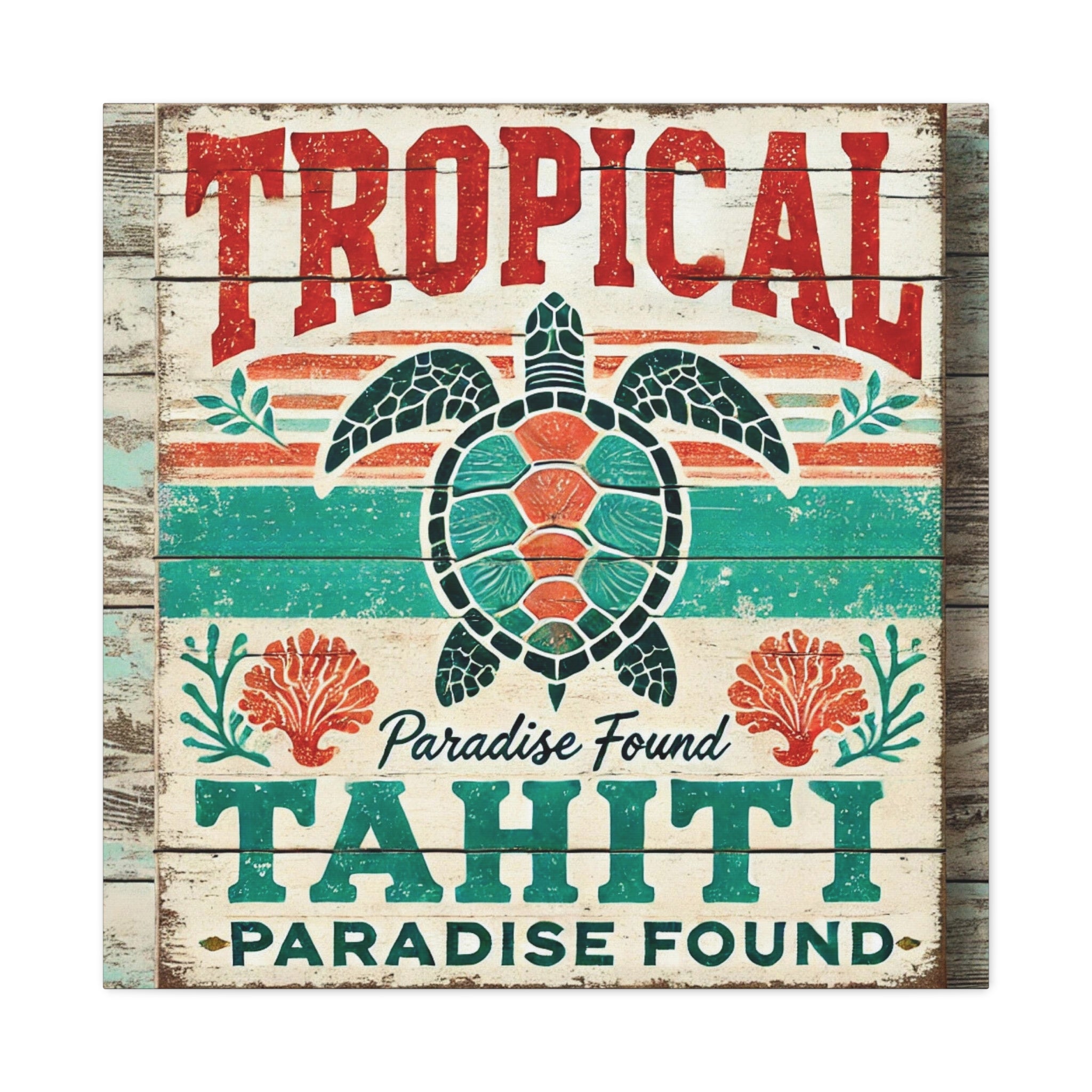 Bring Tahiti’s Tranquil Beauty Home with "Paradise Found" Wall Art Matte Canvas, Stretched, 1.25"