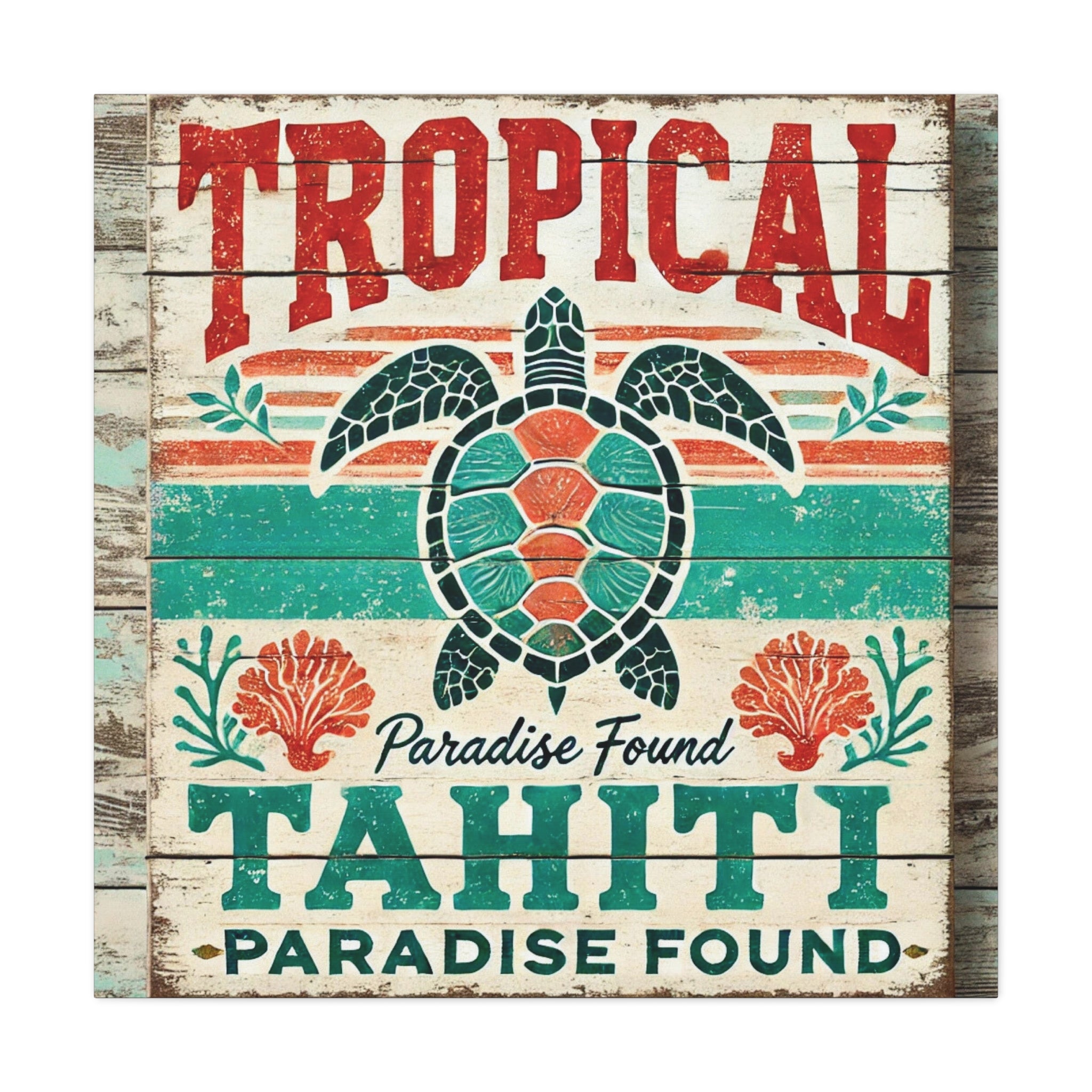 Bring Tahiti’s Tranquil Beauty Home with "Paradise Found" Wall Art Matte Canvas, Stretched, 1.25"