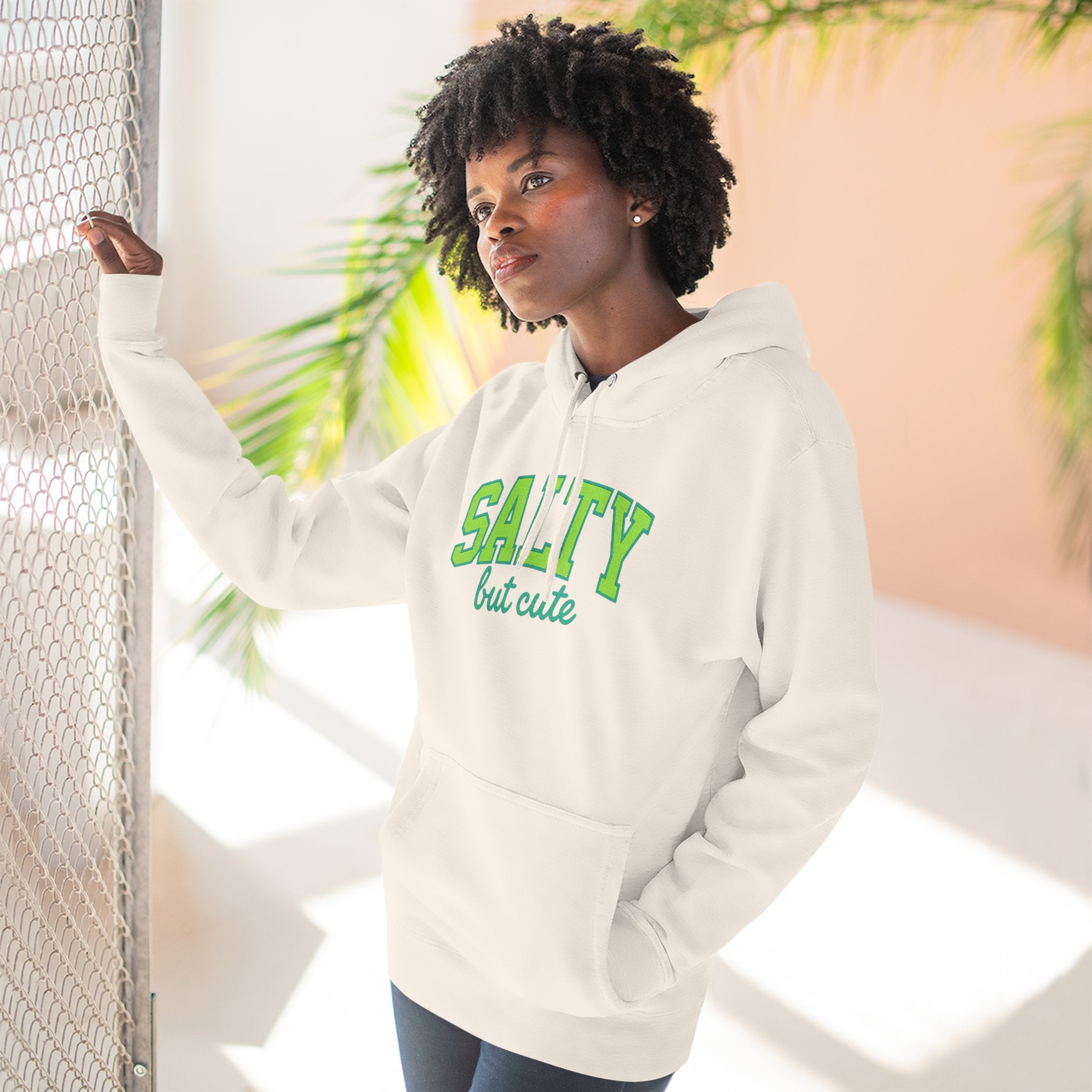 Salty but Cute – Women’s Premium Fleece Pullover Hoodie