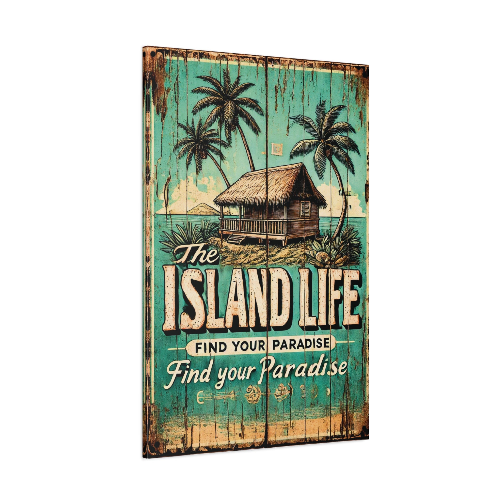 Island Life Canvas Wall Art – Bring Tropical Paradise to Your Space Matte Canvas, Stretched, 1.25"