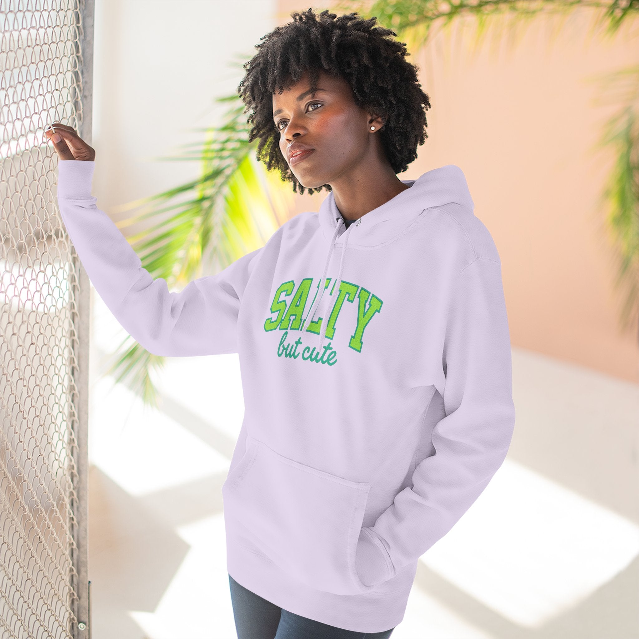 Salty but Cute – Women’s Premium Fleece Pullover Hoodie