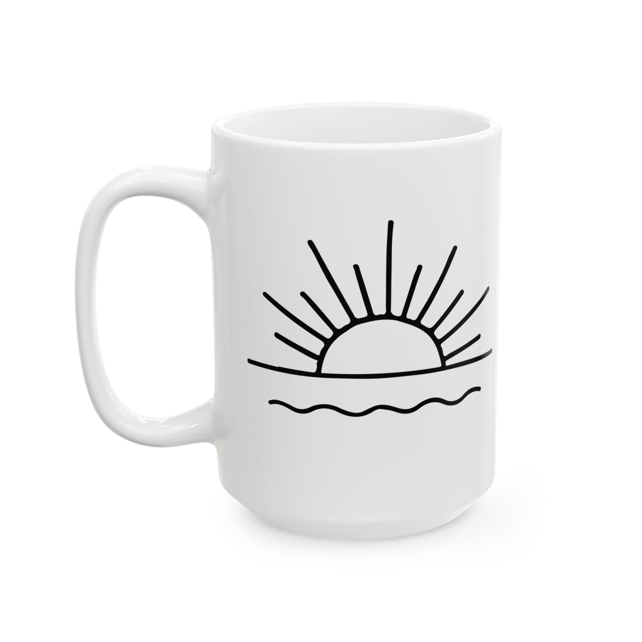 Salty. Grounded. Free. — Morning Ceramic Mug, (11oz, 15oz)