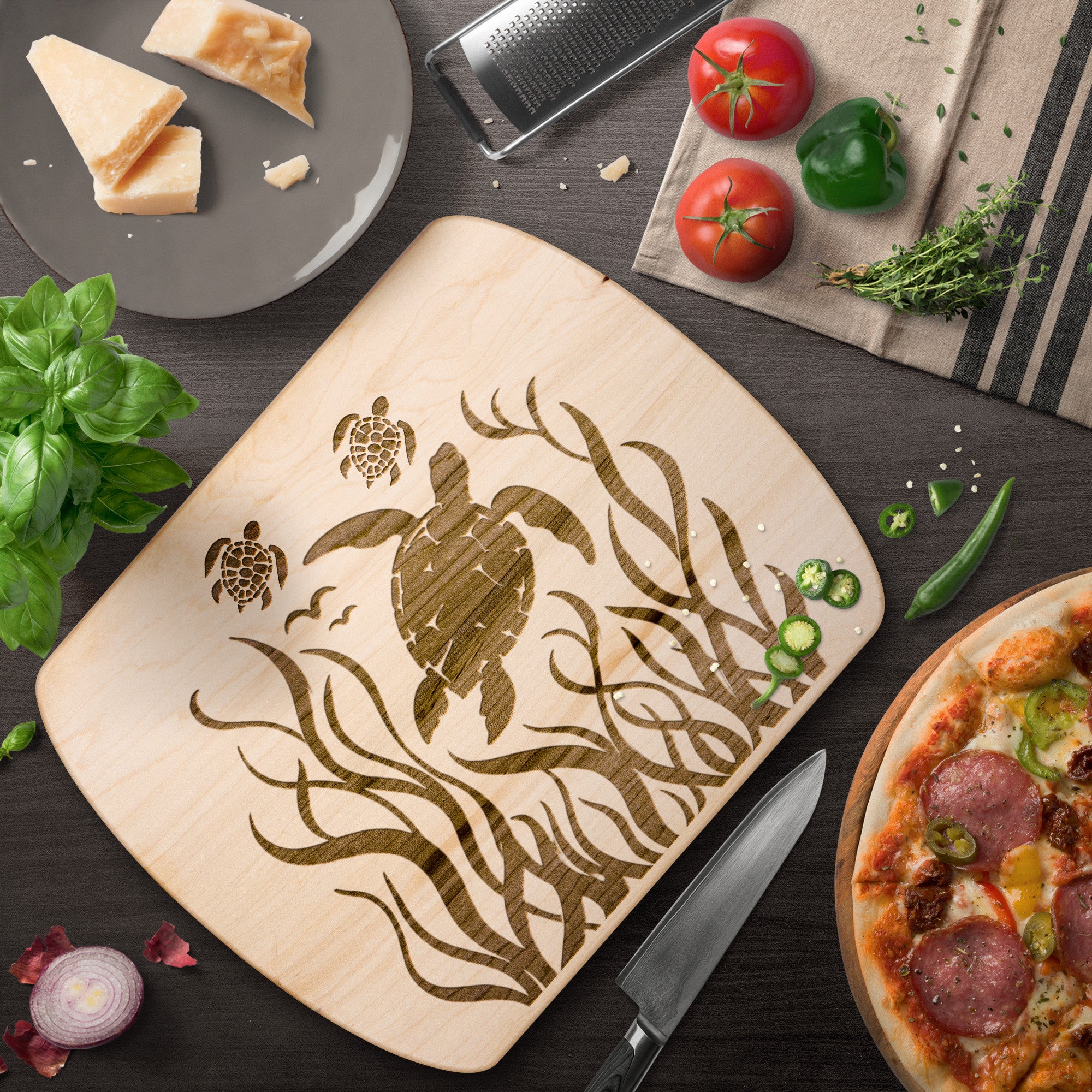 American Craftsmanship at Its Best: Sea Turtle Cutting Board