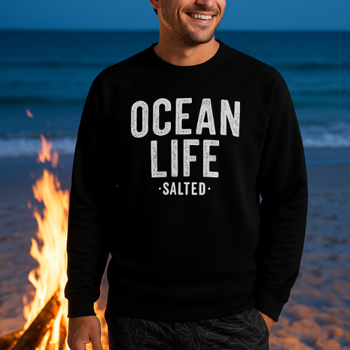 Ocean Life Salted – Organic Raglan Sweatshirt