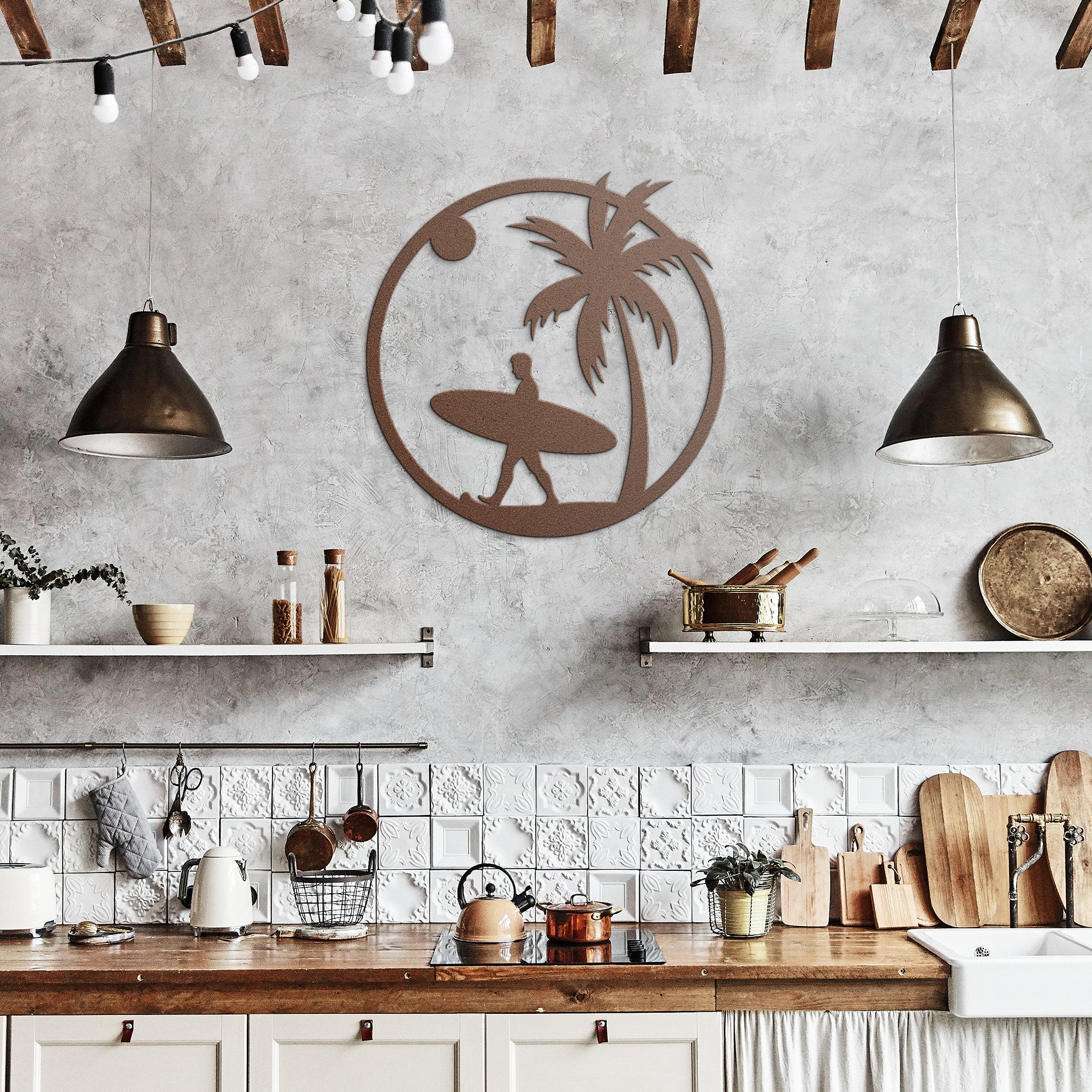 Surfer's Journey Metal Wall Art