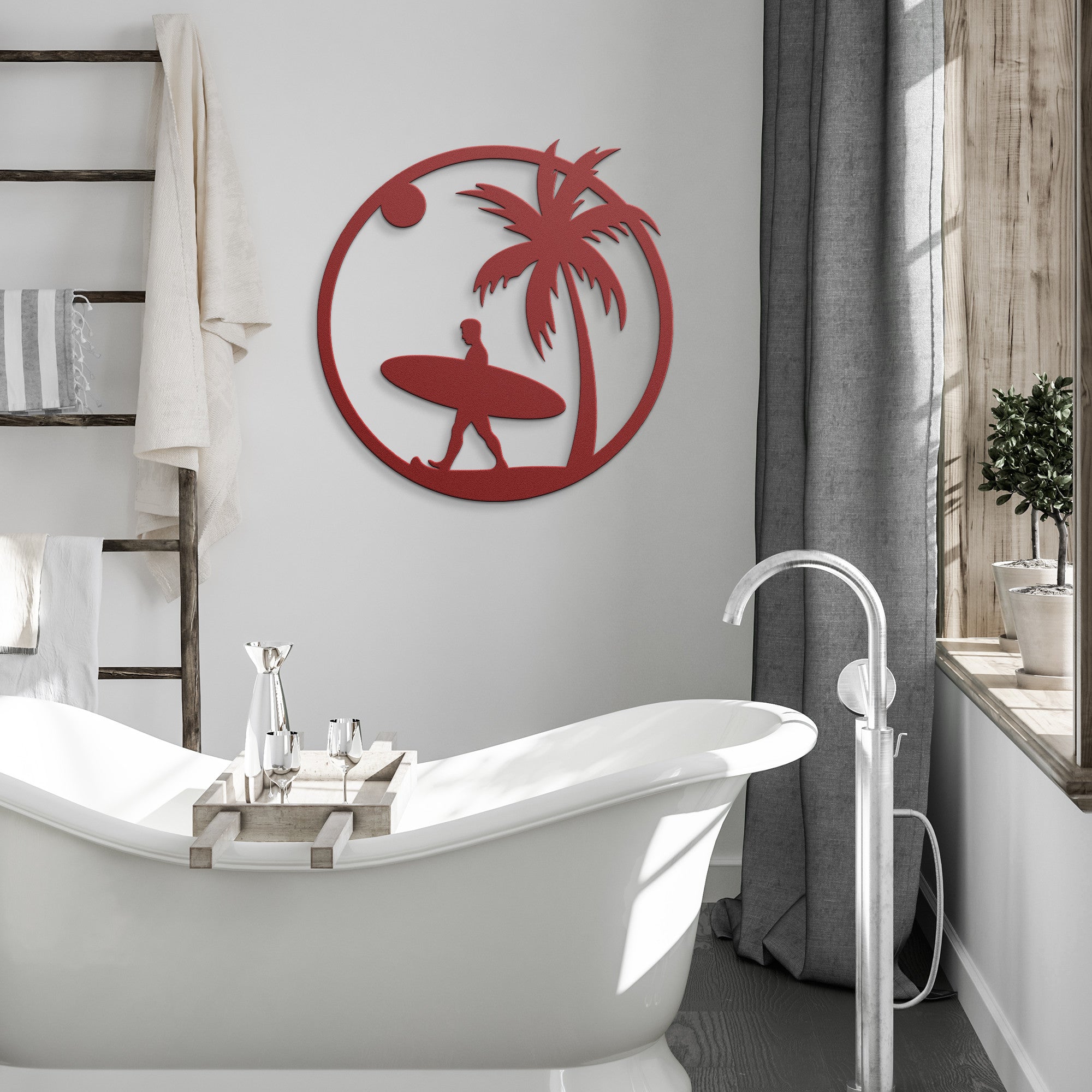 Surfer's Journey Metal Wall Art