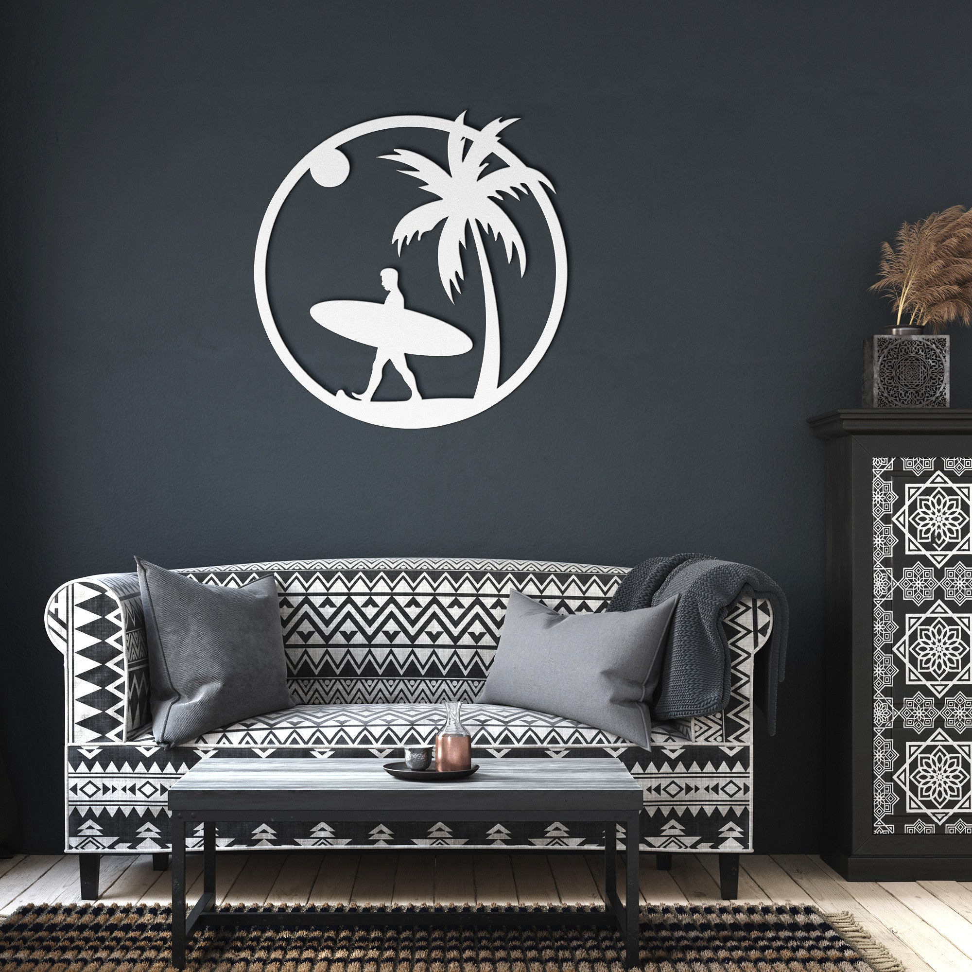 Surfer's Journey Metal Wall Art